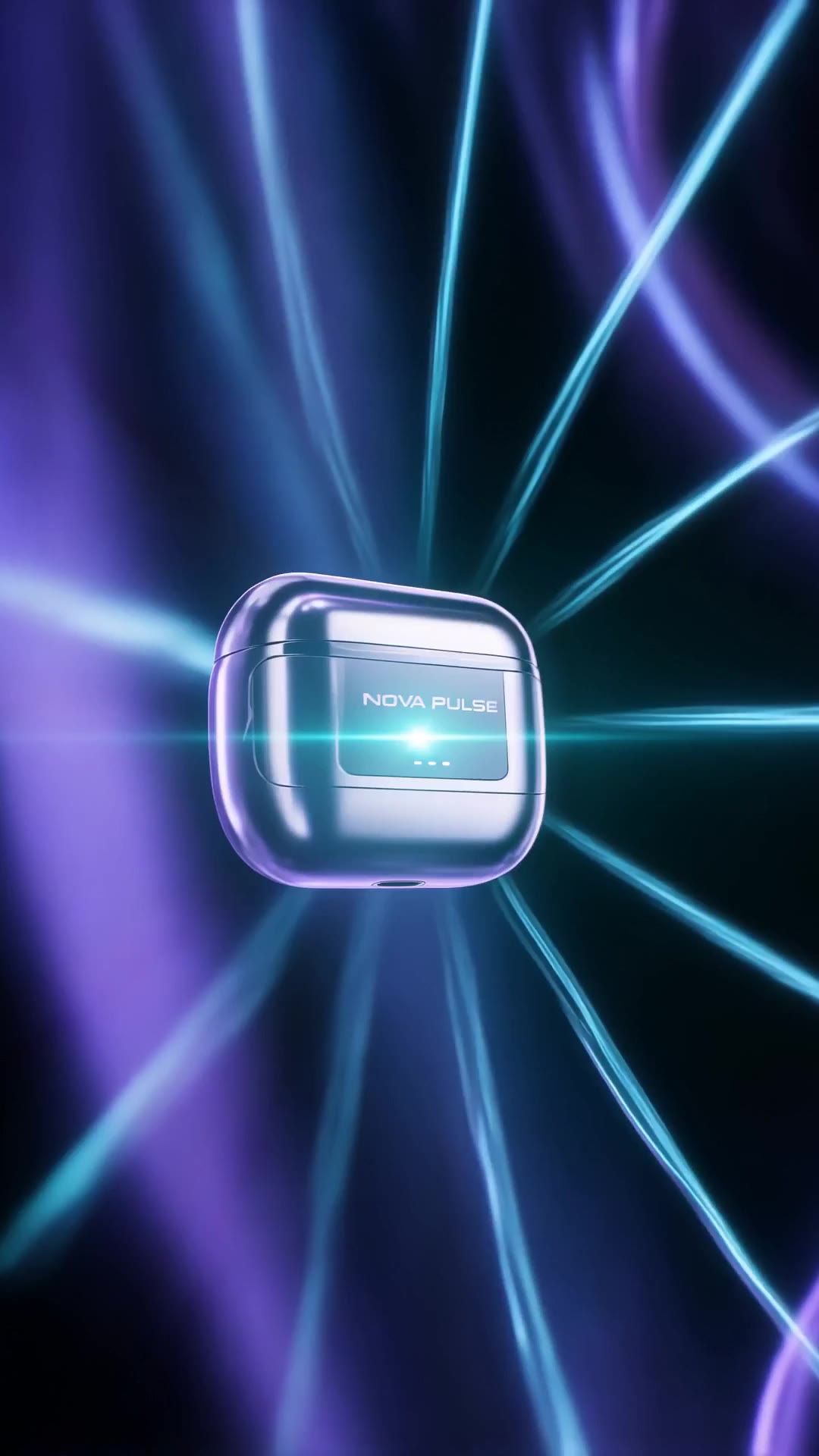 Wireless earbuds product film still